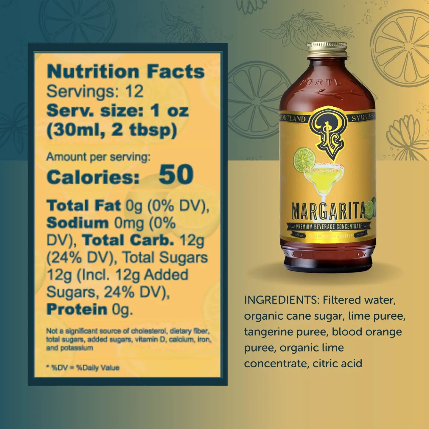 Margarita Syrup - Cocktail / Mocktail Beverage Mixer