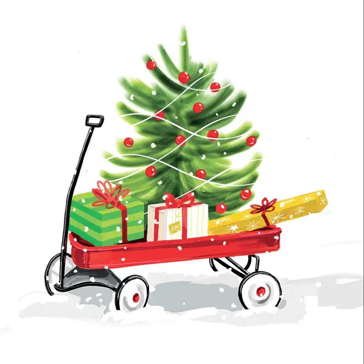 Christmas Wagon Napkin