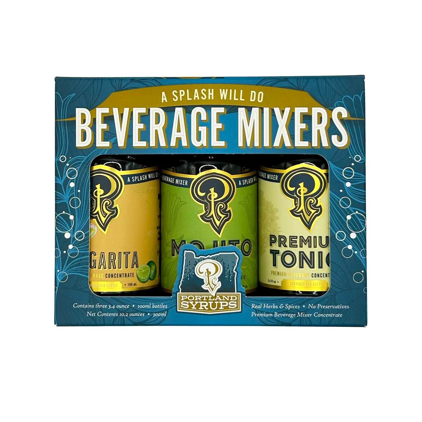 Gift Set - Blue Classic Cocktail Drink Mixers