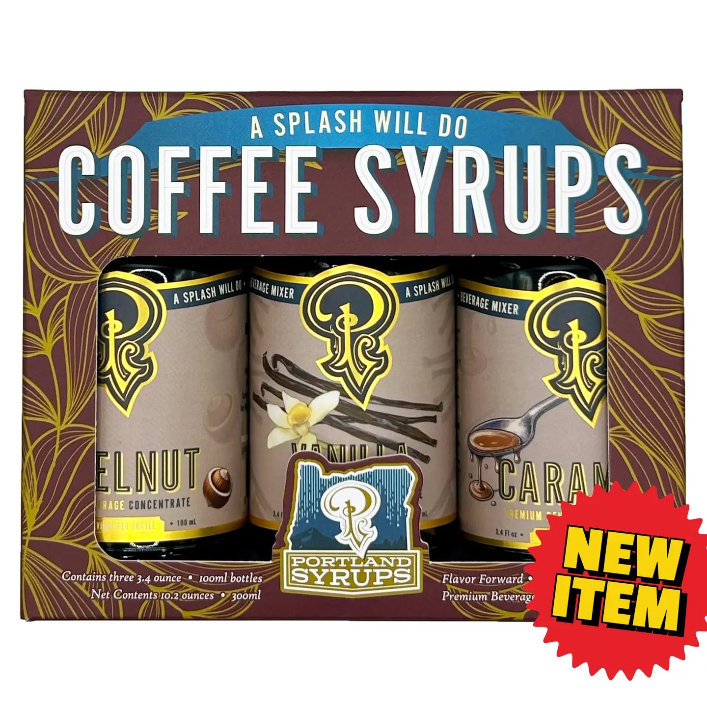 Gift Set - Coffee Syrups - Vanilla, Hazelnut, Caramel
