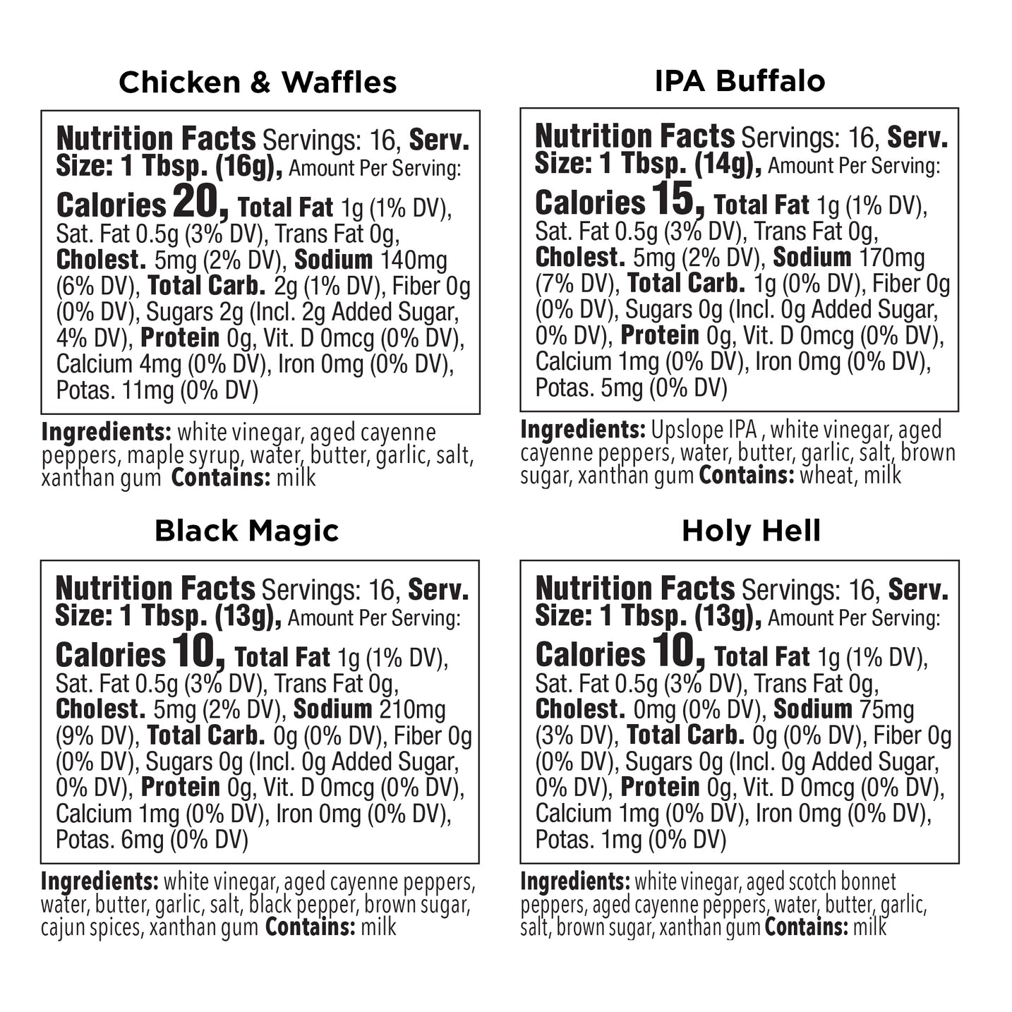 Buffalo Sauce Flight Gift Set (4 Pack)