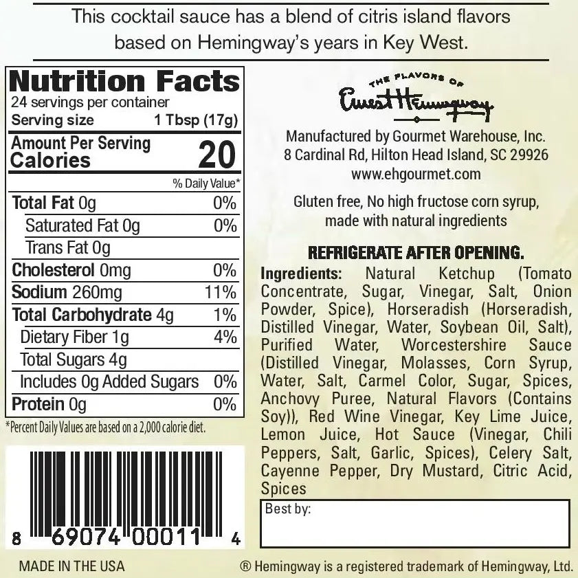 Hemingway "the Islands" Cocktail Sauce