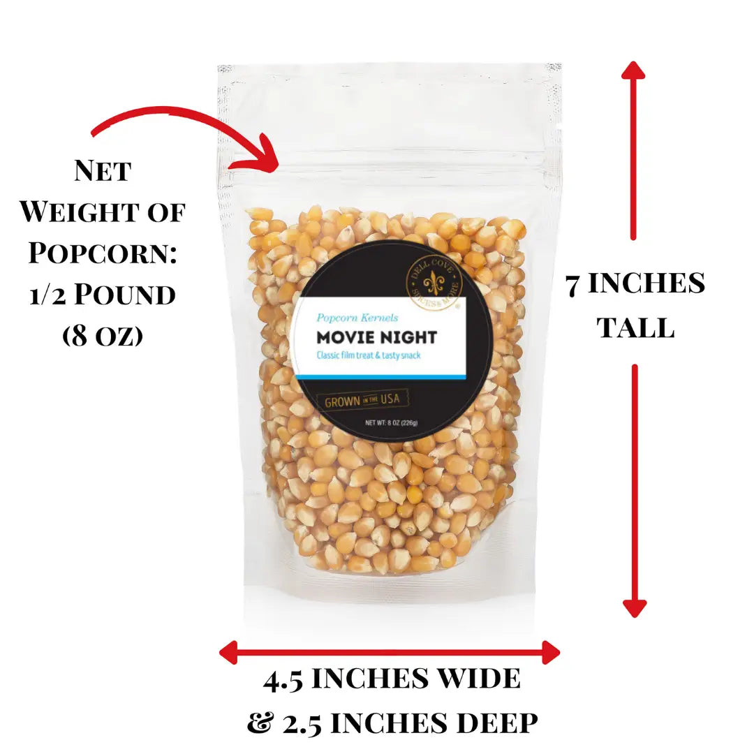 Movie Night Popcorn Kernels - Half Pound