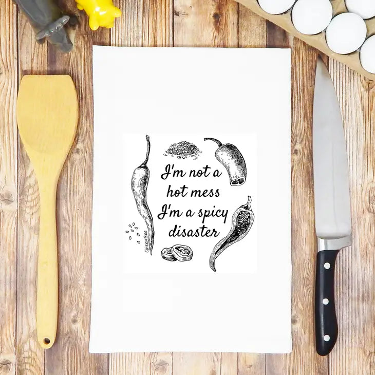 I'm A Spicy Disaster Tea Towel