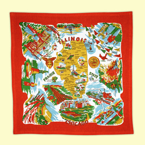 Illinois Map Towel - NashvilleSpiceCompany