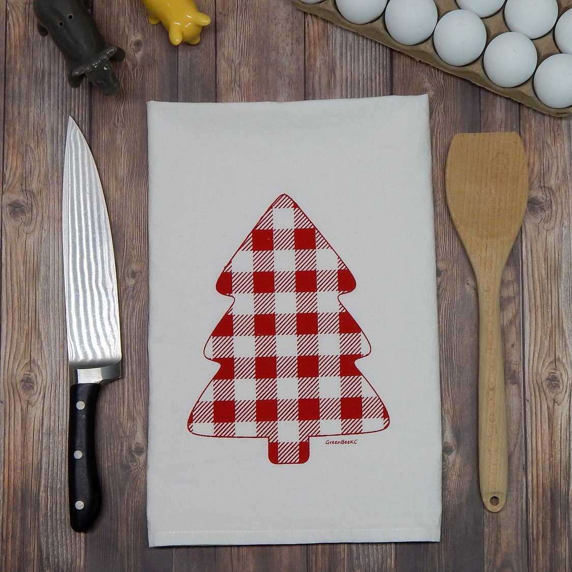 Buffalo Check Pine Tree Flour Sack Tea Towel - NashvilleSpiceCompany