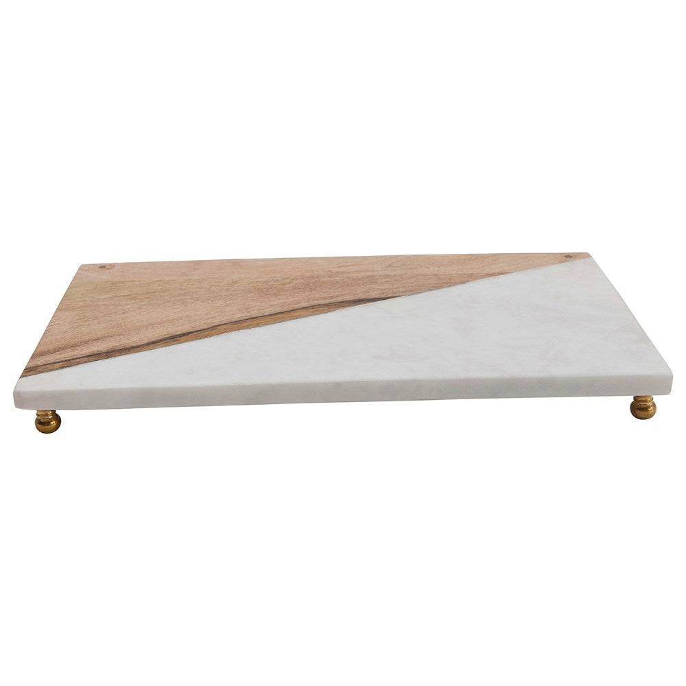 Marble Cheese Board with legs - NashvilleSpiceCompany
