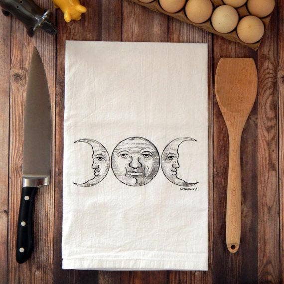 Moon Phases Flour Sack Tea Towel - NashvilleSpiceCompany