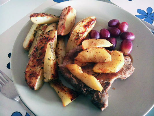 Caramel Apple Pork Chops