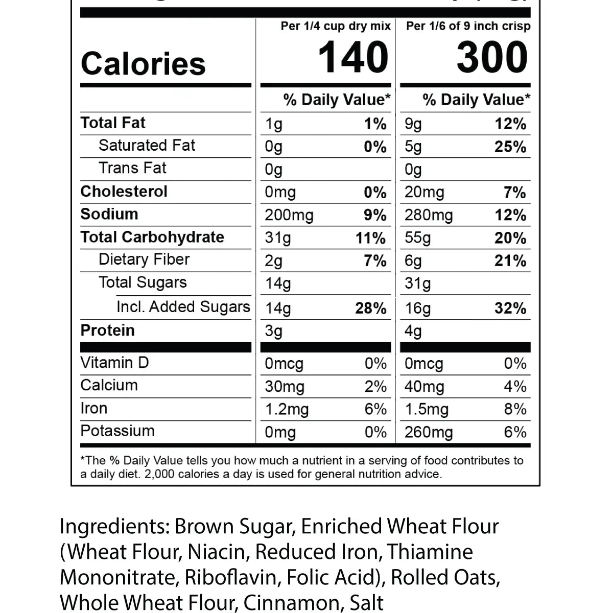 Apple Crisp Baking Mix