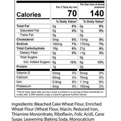 Banana Bread Baking Mix