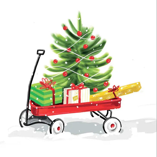 Christmas Wagon Napkin