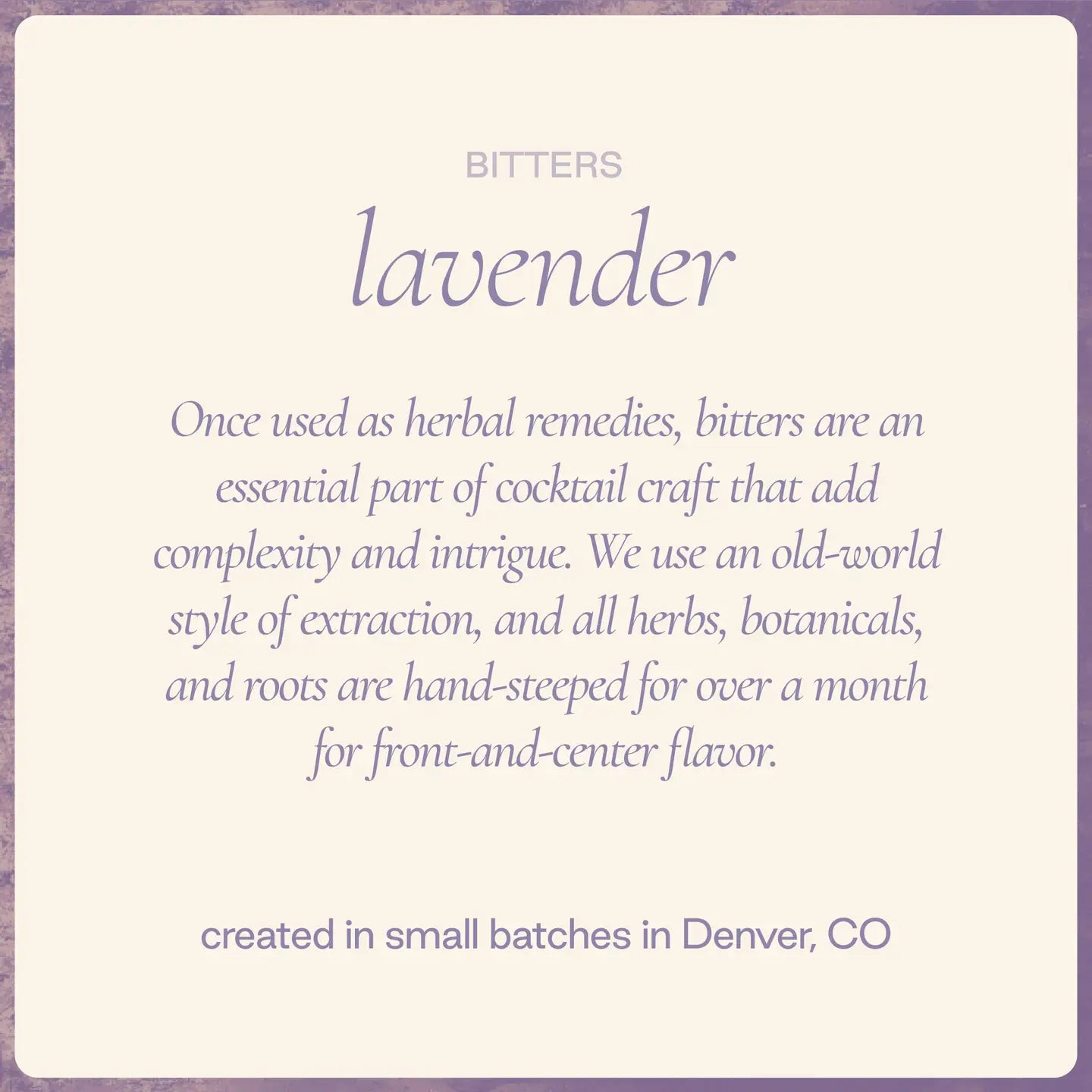 Lavender Floral Bitters