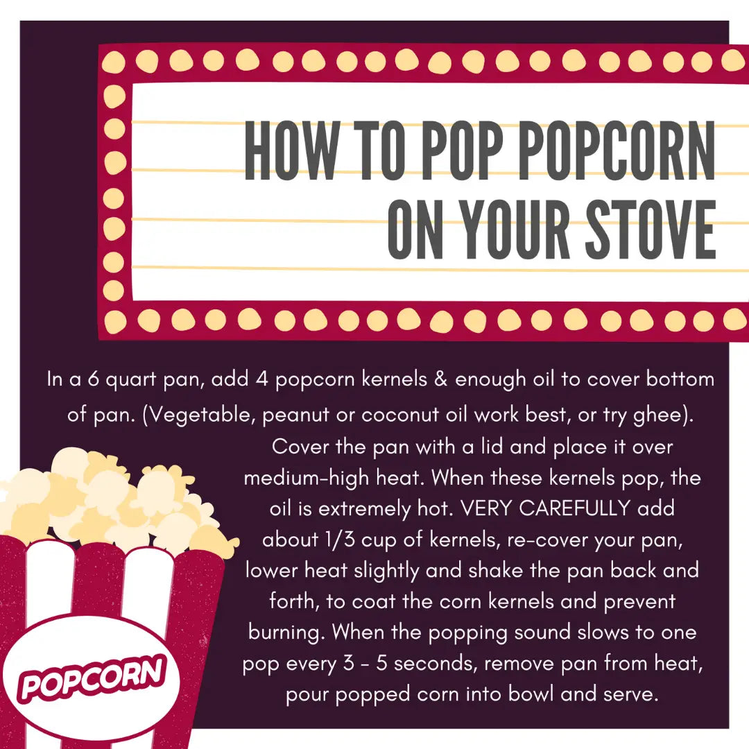 Movie Night Popcorn Kernels - Half Pound