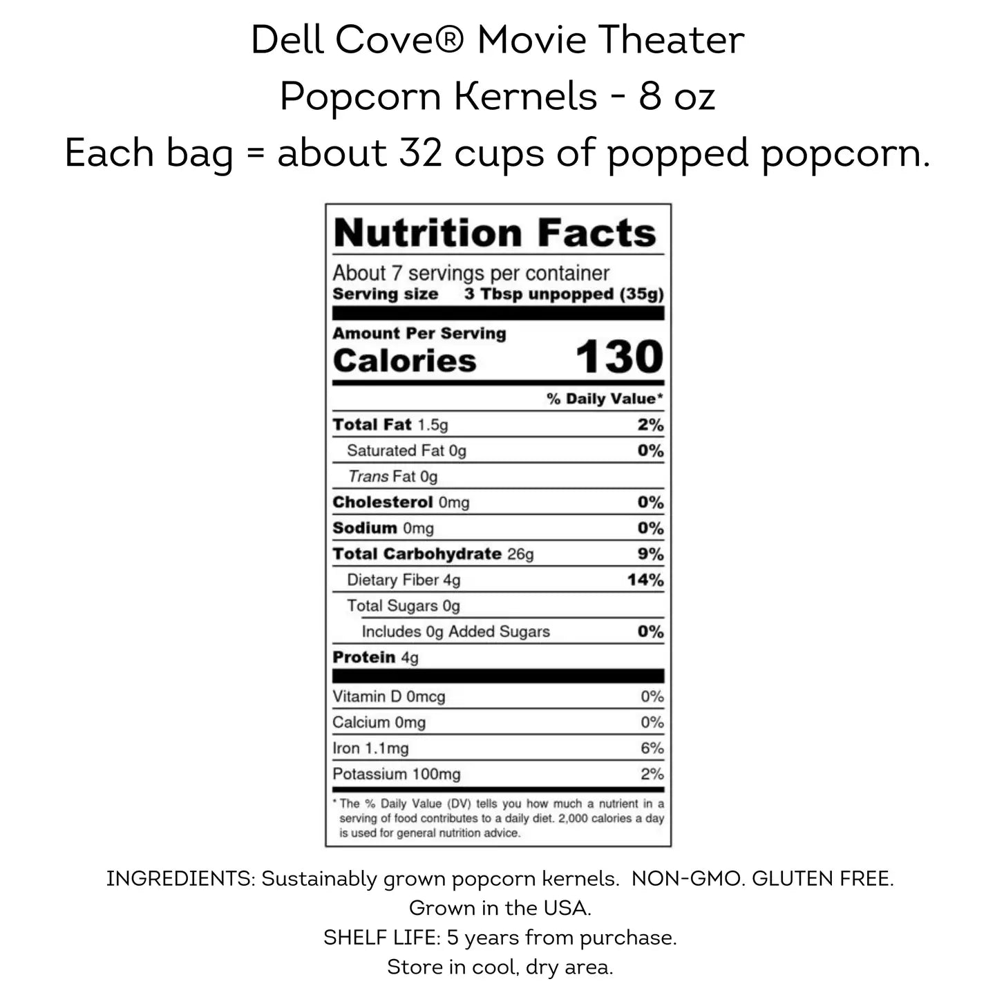 Movie Night Popcorn Kernels - Half Pound