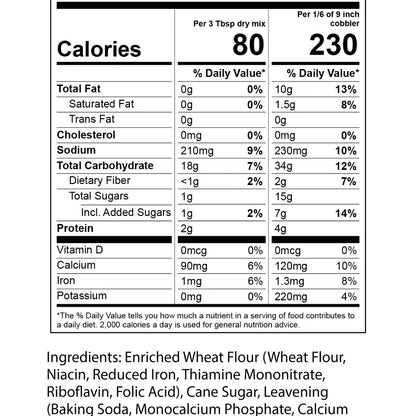 Peach Cobbler Baking Mix