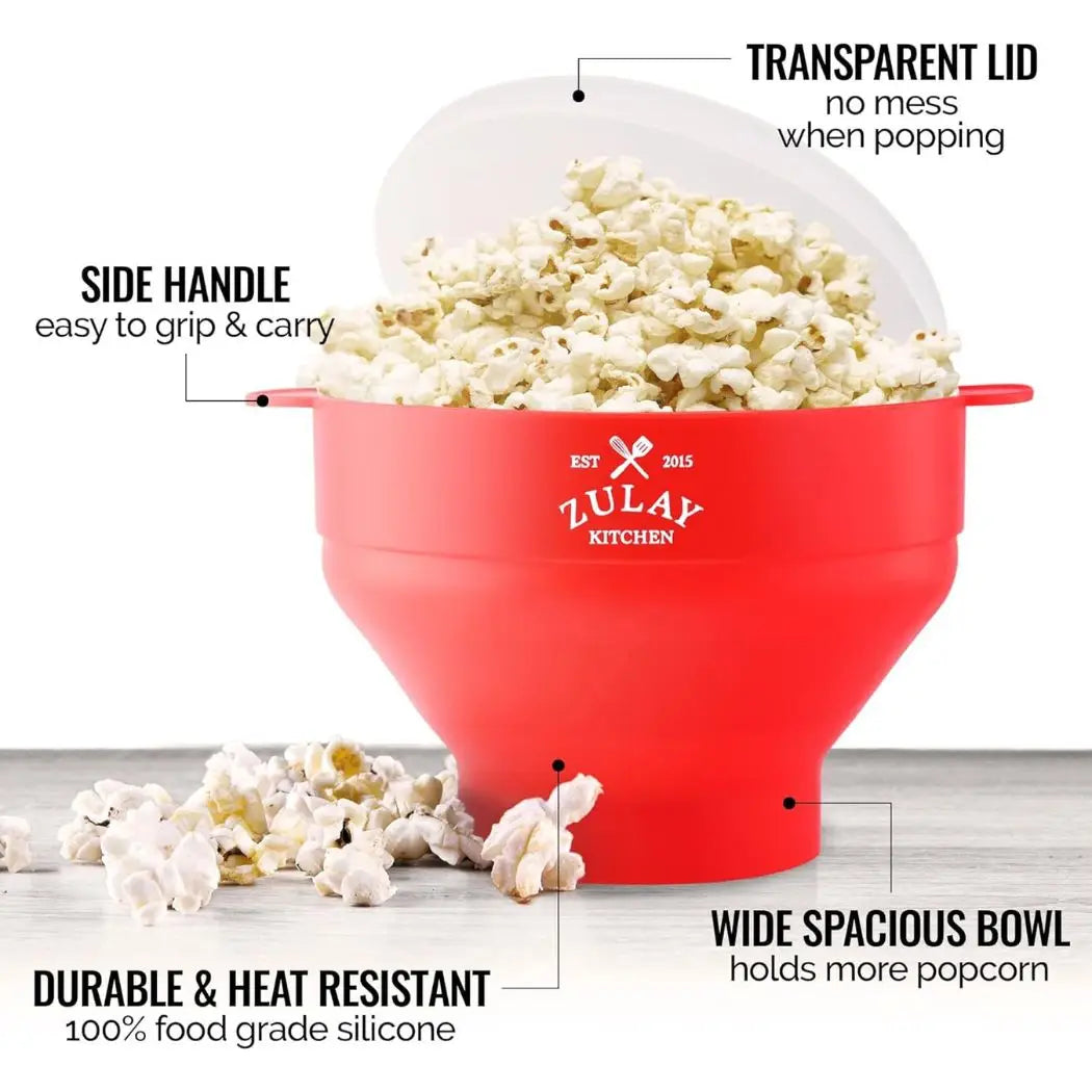 Popcorn Popper For Microwave Collapsible