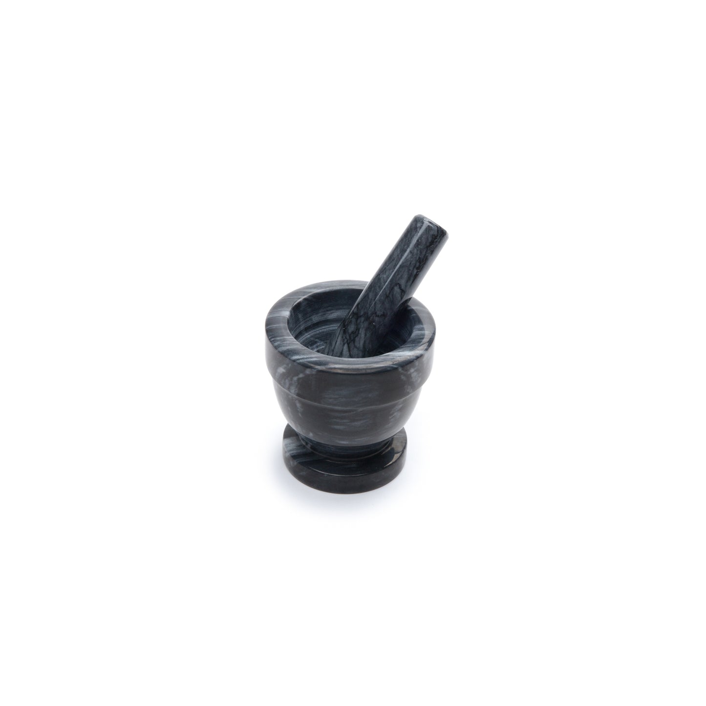 Black Marble Mortar & Pestle - 4 Inch