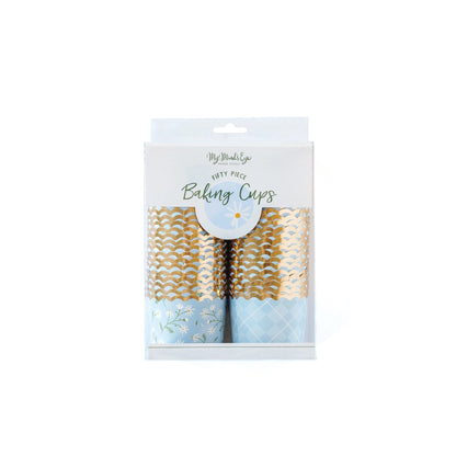 Gold Foiled Daisy and Plaid 5 oz Food Cups (50 pcs)