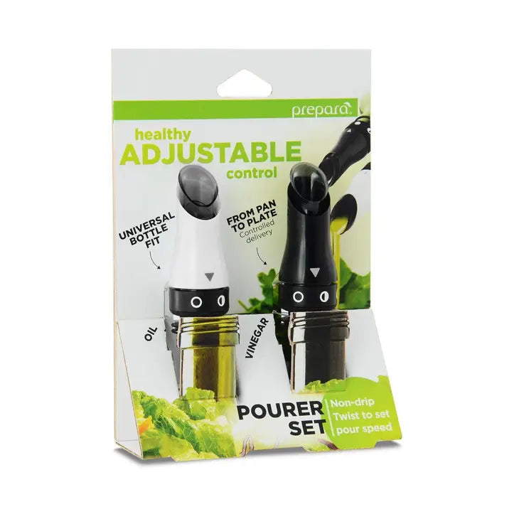 Adjustable Oil and Vinegar Pourers (2 pack)